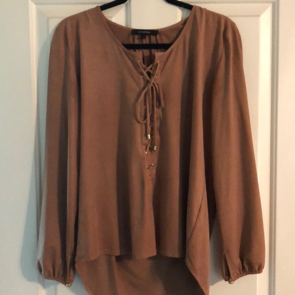 NWOT Suede cross top